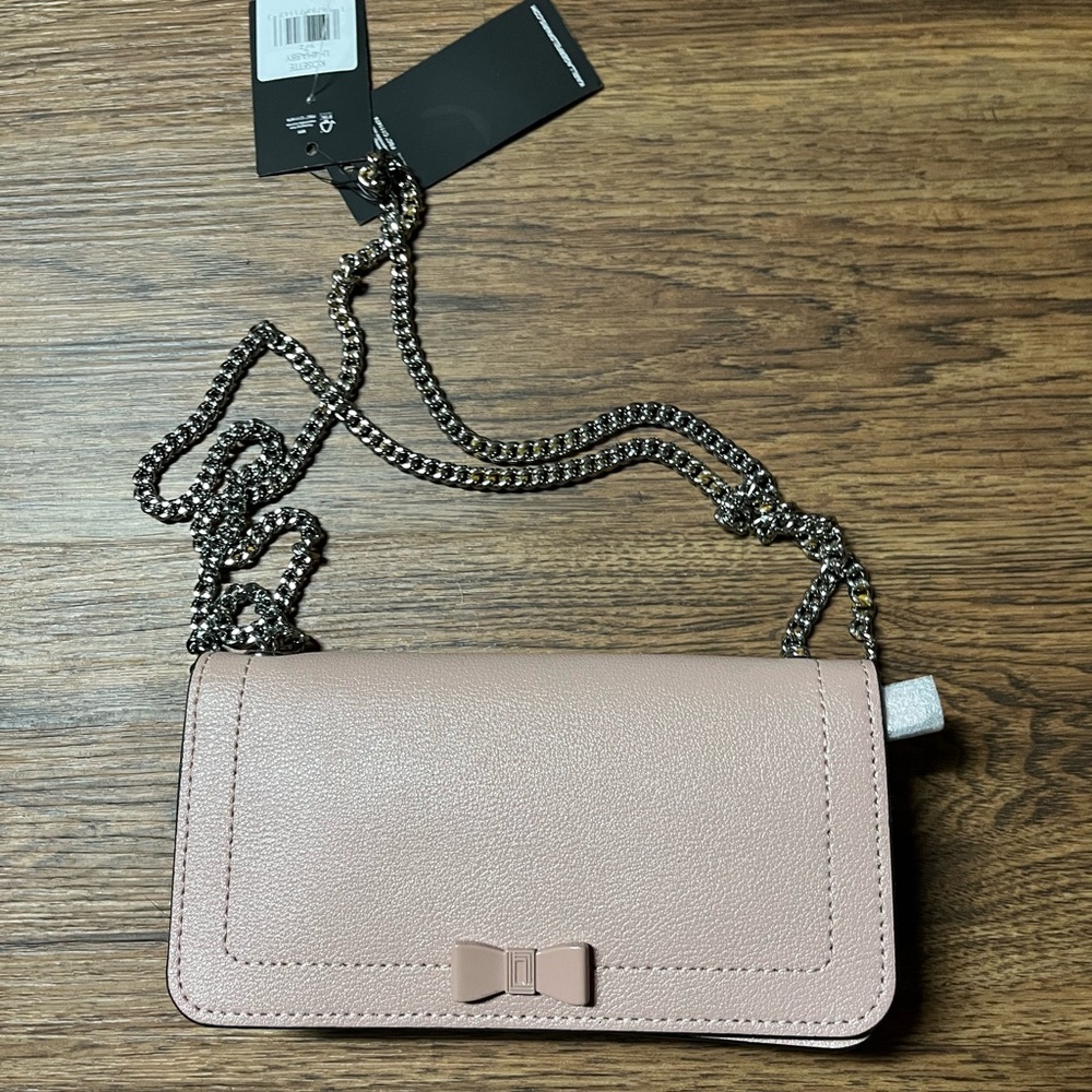 Karl Lagerfeld Blush Pink Kosette Shoulder Bag with Bow